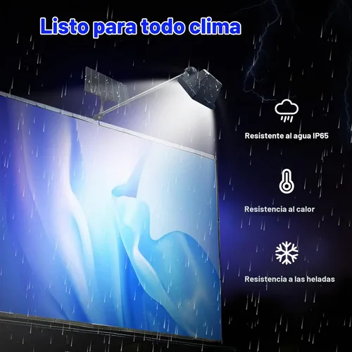 Vista 6 de Luz solar para señal, luces solares resistentes de 60 LED, iluminación para letreros al aire libre, 12000 mAh, iluminación comercial impermeable