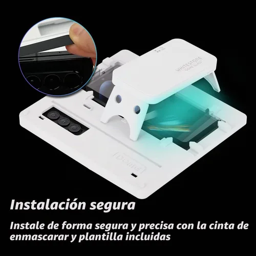 Vista 6 de DOME GLASS Whitestone - Protector de pantalla para Samsung Galaxy Z Fold 5 2023, protector de pantalla de vidrio templado completo con tecnología