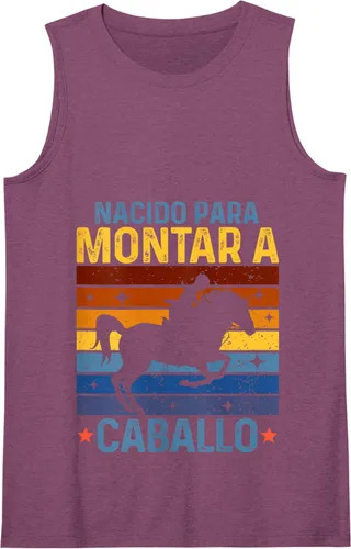 Vista 9 de Horse Rider Equestrian Riding Nacido Camiseta sin mangas Para Montar A Caballo Negro