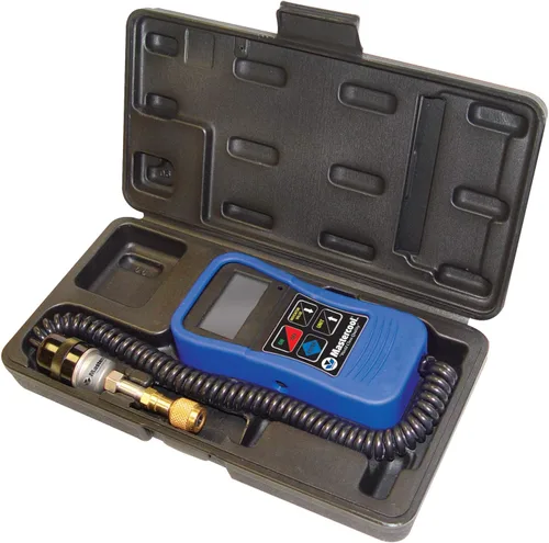 Vista 2 de Mastercool (98061) - Manómetro digital azul estuche de estuche moldeado por soplado.