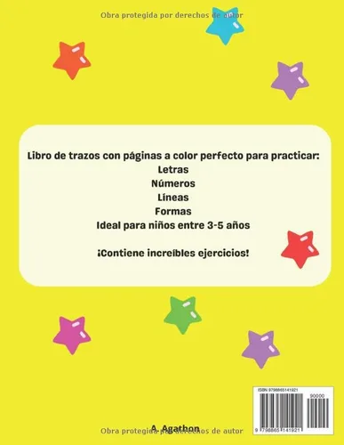 Vista 2 de Libro de Trazos para Practicar Letras, Números, Líneas, Formas Para niños de 3-5 años Con increíbles ejercicios! (Spanish Edition)