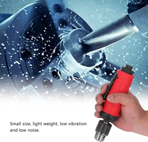 Vista 4 de Taladro neumático recto de 3/8 pulgadas, mini taladros de potencia neumática en línea Herramienta de taladro de aire recto 20000rpm Herramienta