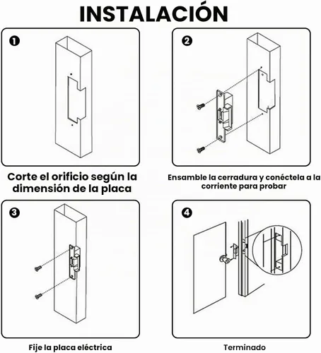 Vista 5 de Cerradura Eléctrica de Pestillo de Puerta de Servicio Pesado Estándar ANSI Mejorada 2025 para Sistema de Control de Acceso de Puerta