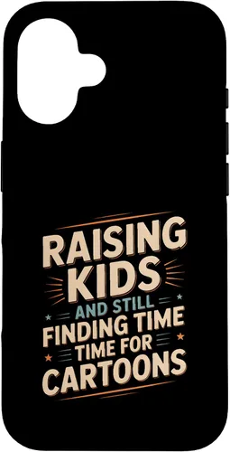 Vista 30 de Raising Kids and Still Finding Time Time for Cartoons Humor Case for iPhone XR