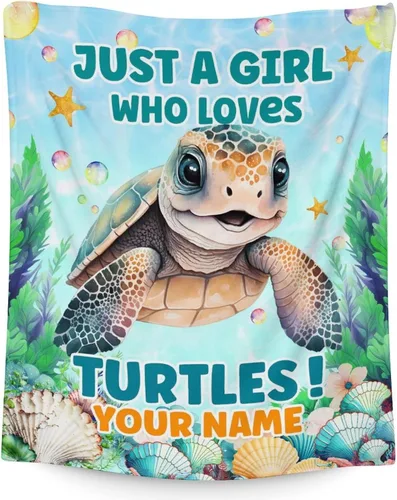 Vista 14 de Manta de tortuga para regalo, manta de 40 x 30 pulgadas, cálida, acogedora, suave, manta de regalo de tortuga marina para niñas y niños, decoración