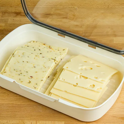 Vista 4 de ProKeeper Recipiente de almacenamiento de alimentos Deli con sello de silicona hermético y tapa compatible con borrado en seco
