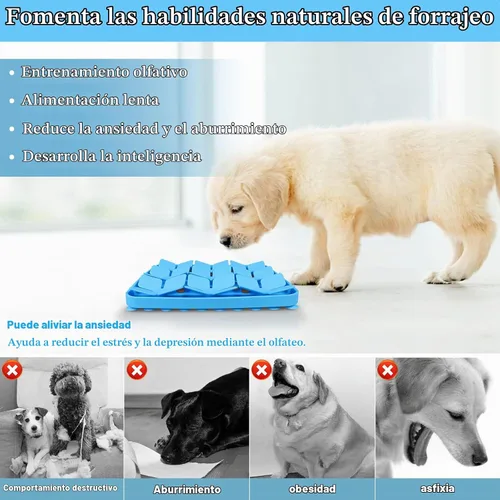 Vista 2 de Alfombrilla Olfateadora para Perros, Alfombrilla Interactiva de Silicona para Perros que No Lastima la Nariz del Perro para Entrenamiento de Olfato