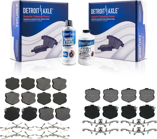 Vista 9 de Detroit Axle - Kit de frenos delanteros para Toyota 2007-2016 Tundra, 2008-2016 Sequoia, Pastillas de freno cerámicos para pinza de freno de disco