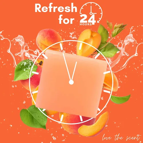 Vista 3 de Muun Barra de Jabón Yoni de Durazno - Paquete de 3 Equilibrio de pH de Durazno Probióticos e Ingredientes Naturales - Fórmula de Limpieza Suave