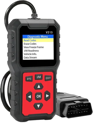 Vista 2 de V315 OBD2 Herramienta de diagnóstico, lector de código, herramienta de diagnóstico de luz de motor, probador de voltaje de batería, para coches
