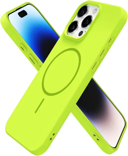 Vista 51 de Oakxco Funda de Silicona Mag Safe para iPhone 12 Pro Max, Funda Magnética Delgada y Fina Compatible con Carga Inalámbrica MagSafe, Bonita Funda