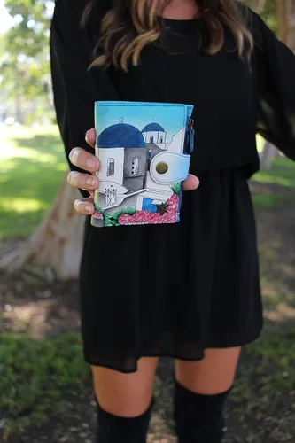 Vista 15 de Anna by Anuschka Cartera de mujer pintada a mano de cuero genuino para mujer