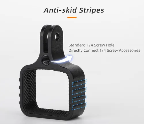 Vista 5 de Adaptador de metal compatible con DJI Pocket 3 Expansion Adapter Head Gimbal Head Camera Fixed Frame Bracket, OSMO Pocket 3 Accesorios (negro)