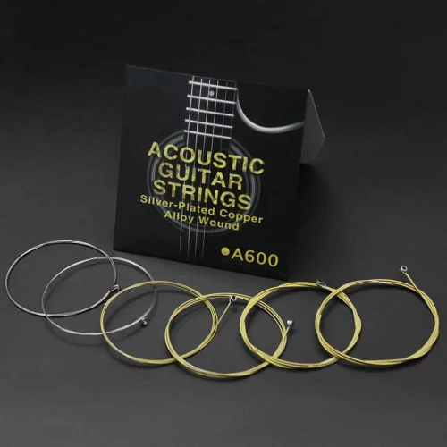 Vista 5 de Cuerda de guitarra de metal de 6 piezas para guitarras clásicas folclóricas instrumento musical pieza de accesorio