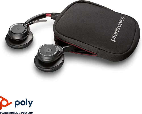 Vista 8 de Plantronics - Voyager Focus UC (Poly) - Auriculares Bluetooth de doble oreja (estéreo) con micrófono Boom - Compatible con USB-A con PC y/o Mac