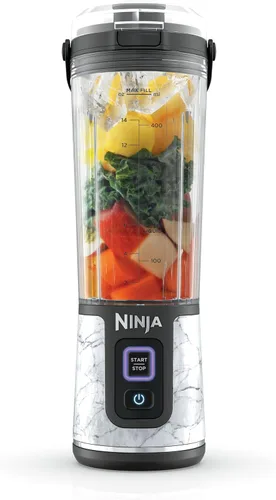 Vista 33 de Ninja Blast Batidora portátil, inalámbrica, recipiente de 18 onzas, menta