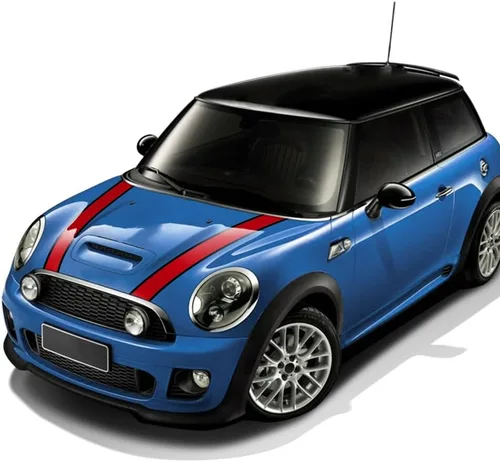 Vista 11 de Calcomanías de vinilo para capó de automóvil, diseño de rayas, para maletero y motor trasero de mini-Cooper de 3 puertas Hatchback R56 2007-2013