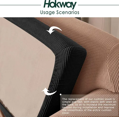 Vista 5 de Hokway Funda elástica protectora deslizante para cojines/sofá