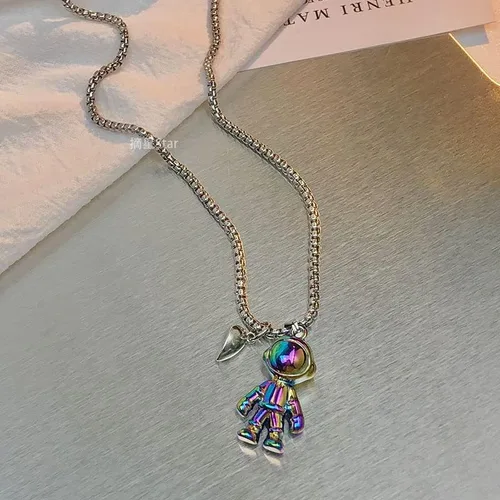 Vista 8 de ZZ ZINFANDEL 2 collares magnéticos de atracción mutua para parejas atracción mutua collar de astronauta a juego para él y ella regalos de joyería