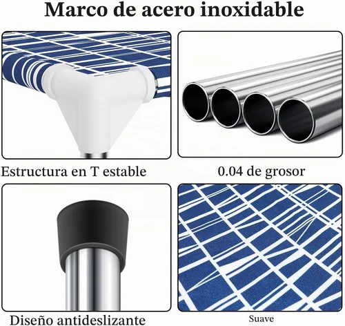 Vista 3 de Cama elevada para perros con tela de algodón, marco de acero inoxidable