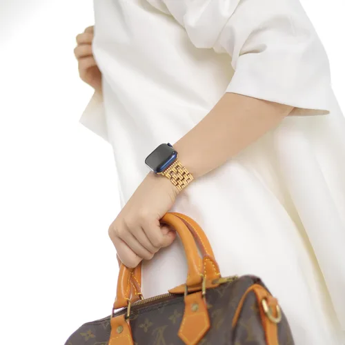 Vista 3 de [Usado] Correa de reloj de diseñador para Apple Watch para mujer, correas de reloj elegantes seleccionadas para iWatch