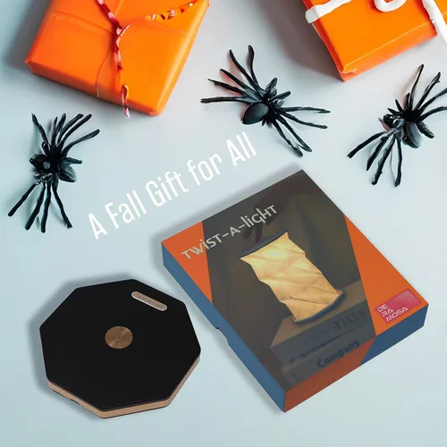 Vista 6 de Regalos de Halloween para mujeres y adultos, luz nocturna recargable, decoraciones de mesa, luces LED de linterna de papel iluminada, linterna