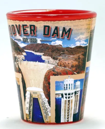 Vista 2 de Hoover Dam Arizona Nevada Scrapbook - Vaso de chupito