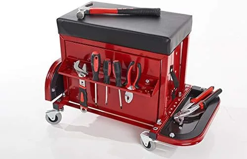 Vista 4 de Sharper Image Taburete Rolling Toolbox de Sharper Image