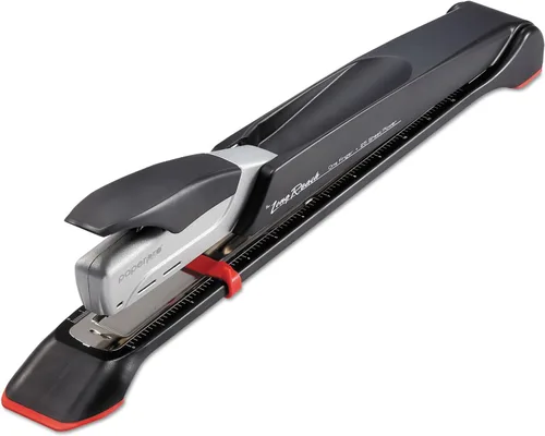 Vista 4 de 1610 inREACH - Engrapadora larga de alcance de 12.5 pulgadas, capacidad de 25 hojas, negro/plata