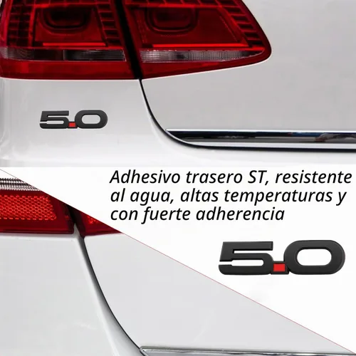 Vista 7 de 2pcs OEM 5.0 Emblemas Insignia 3D Autoadhesivo Logo Pegatina para Ford Mustang GT 2011 2012 2013 2014 (negro)