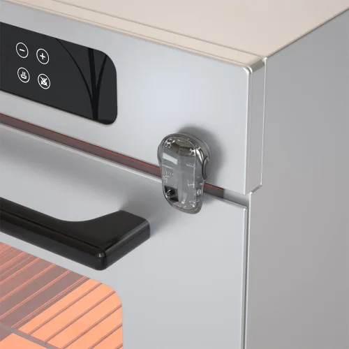 Vista 8 de Mom's Choice Gold Awards Ganador - SAFELON 1 cerradura de puerta de horno de seguridad para bebés, cerradura de horno de doble botón para seguridad