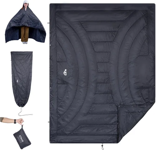 Vista 12 de iClimb - Manta de camping ultraligera y compacta con aislamiento Thinsulate 3M