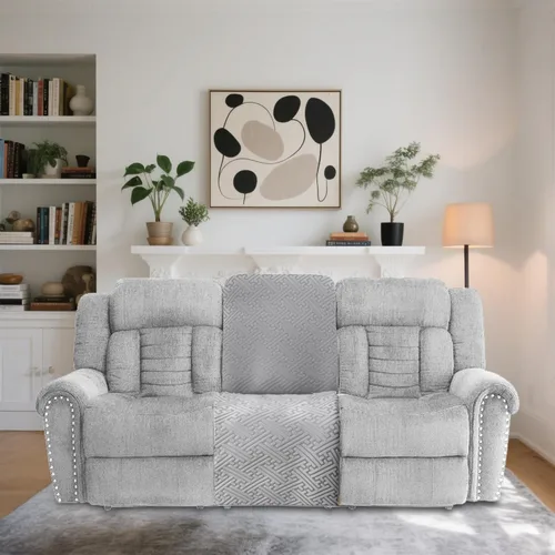 Vista 2 de Fundas de sofá reclinable seccional 100% impermeables para sofá reclinable en forma de L, funda de sofá modular de esquina en forma de L, fundas