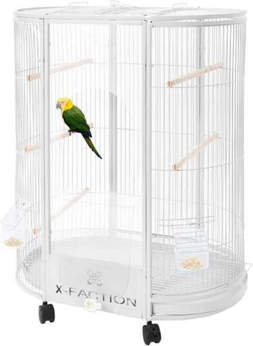 Vista 35 de Jaula de pájaro de metal,Jaulas grandes para periquitos para loro,Cockatiel Estilo-11