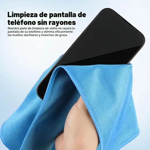 Vista 5 de HOMEXCEL - Paños de limpieza de vidrio, 6 unidades, toalla sin rayas para ventanas, 14 x 16 pulgadas Paño de limpieza de microfibra reutilizable