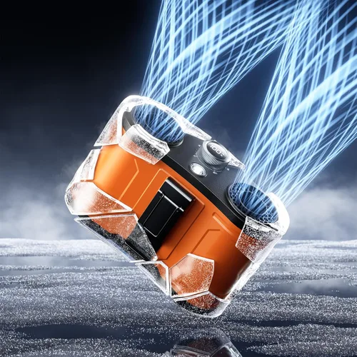 Vista 10 de Ventilador de cintura portátil de 12000 mAh, 100 velocidades, 17000 rpm, fuerte flujo de aire, ventilador de cinturón con hasta 45 horas de tiempo