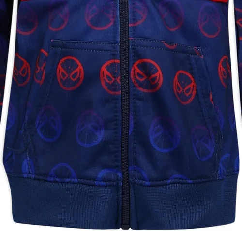 Vista 5 de Spider-Man Marvel Boys Zip Up Jacket and Jogger Set for Toddlers BlueRed
