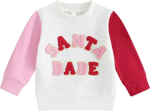 Vista 20 de YINGISFITM Sudadera de manga larga con cuello redondo para bebé, niña, niño, Navidad, suéter de manga larga, ropa de otoño
