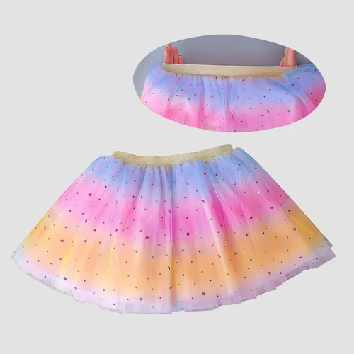 Vista 3 de Doctor Unicorn Conjunto de cumpleaños para niñas, vestido con falda de tutú, camiseta de unicornio, diadema y banda de satén