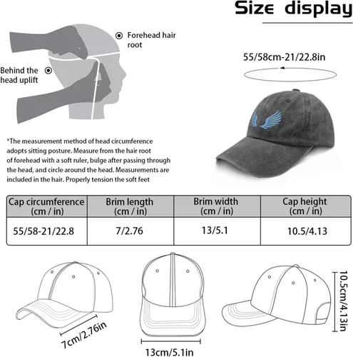 Vista 3 de Sombreros para papá, sombrero de camionero de ala de ángel para mujer, bordado a la moda