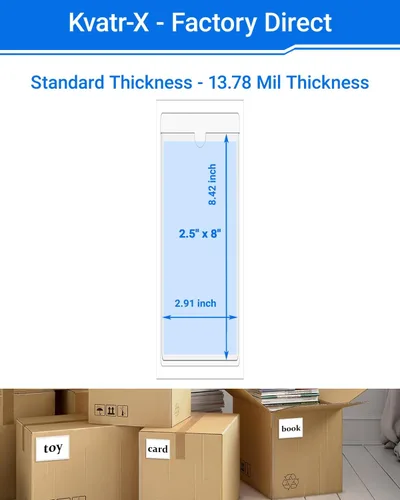 Vista 150 de 30 PCS Clear Self Adhesive Plastic Label Pockets, Top Loading Business & Library Index Card Holders, Peel and Stick Sleeves for Storage Bins, Totes