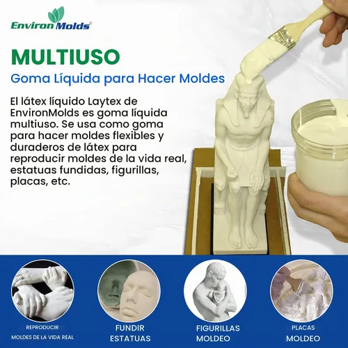Vista 5 de EnvironMolds LayTex - Molde de látex líquido para fabricar, 1 galón
