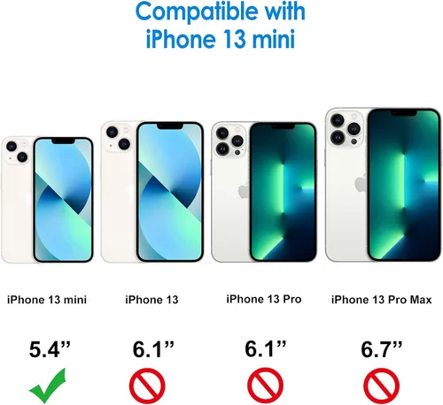 Vista 2 de JETech Paquete de protector de pantalla para iPhone 13 mini de 5.4 pulgadas con protector de lente de cámara y funda antigolpes