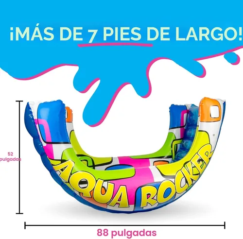 Vista 6 de Poolmaster Flotador de piscina, Aqua Rider 88 de largo x 52 de ancho, desinflado