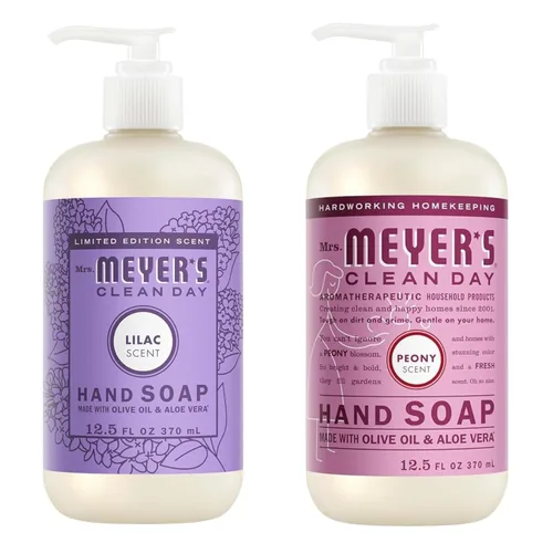 Vista 8 de Mrs. MEYER'S Jabón líquido para manos, 1 aroma de sidra de manzana y 1 aroma de saúco, 12.5 onzas líquidas cada uno (paquete variado)