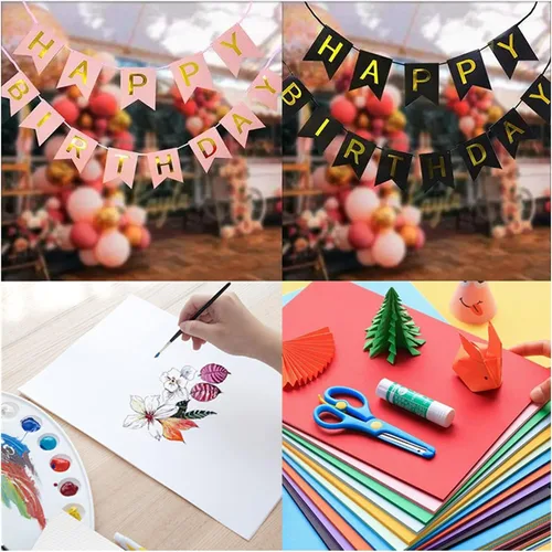 Vista 3 de Hysiwen 20 hojas de cartulina azul de 8.5 x 11 pulgadas, papel de 250 g/m²/92 lb para hacer tarjetas, invitaciones, manualidades de papel o dibujo