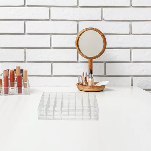 Vista 7 de Housoutil Multi-grid Lipstick Holder and Desktop Lipstick Rack 2pcs 40-slot Acrylic Makeup Organizer for Vanity and Cosmetic Storage at Home