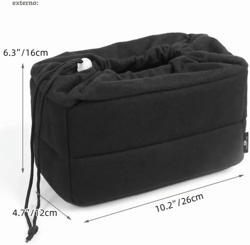 Vista 4 de Bolso a prueba de golpes Koolertron para cámaras DSLR o SLR. Separadores acolchados para personalizar el bolso. Negro