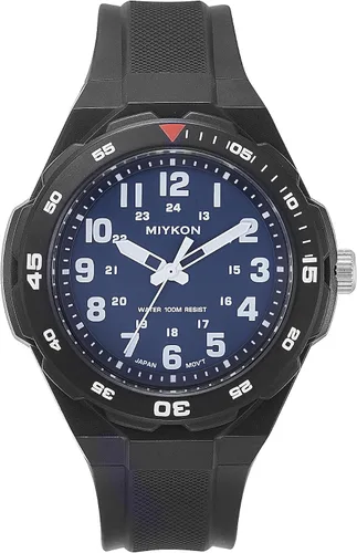 Vista 11 de Miykon Black Analog Sports Dive Watches for Men – 100M Waterproof Watch with Rotating Bezel, Tactical Swiss Army Field Watch with Military Time