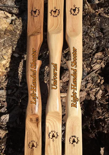 Vista 2 de 64" You-Finish Competition or Hunting Bow - Hickory Longbow - Custom Wood Archery